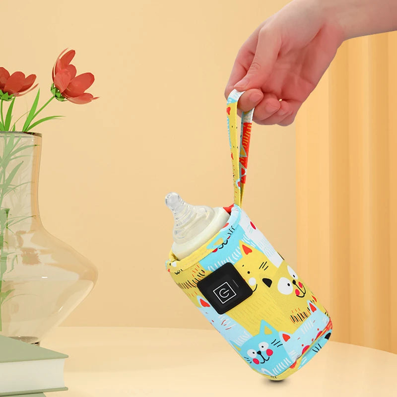 USB Milk Water Warmer, Travel Stroller Insulated Bag, Nursing Bottle Heater, Portable Bottle Feeding Warmer,