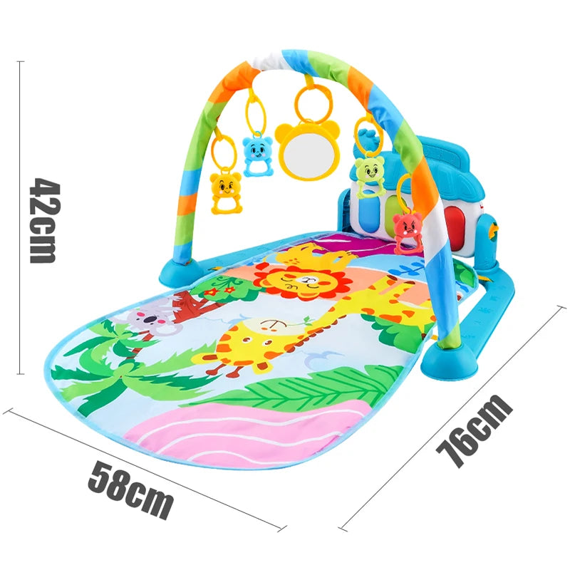Baby Fitness Stand Music Play Gym Activity Toys Newborn Piano Game Pad Early Education 0-36 Months