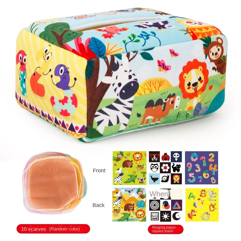 Baby Montessori Toy,Magic Tissue box ,Educational Learning Activity Sensory Toy