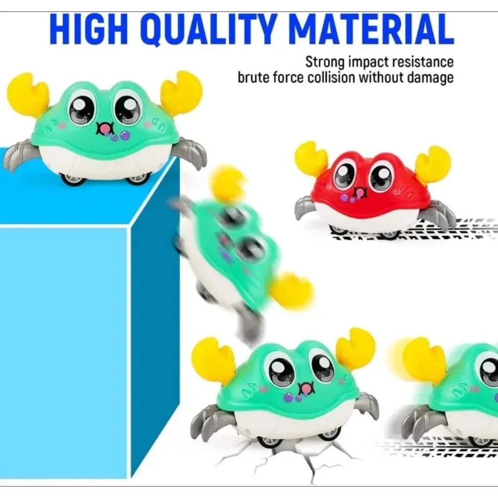 Fun Double Return Force Shake Simulation Crab Toy Baby Running Bubble Simulation Crab