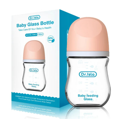 Anti-Choke Baby Bottle Newborn Glass Bottles 90/160ML Anti-flatulence Milk Feeding Bottles BPA Free 0-3 Month