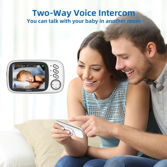 3.2 Inch Wireless Video Baby Monitor   Night Vision Two Way Intercom Temperature Monitoring