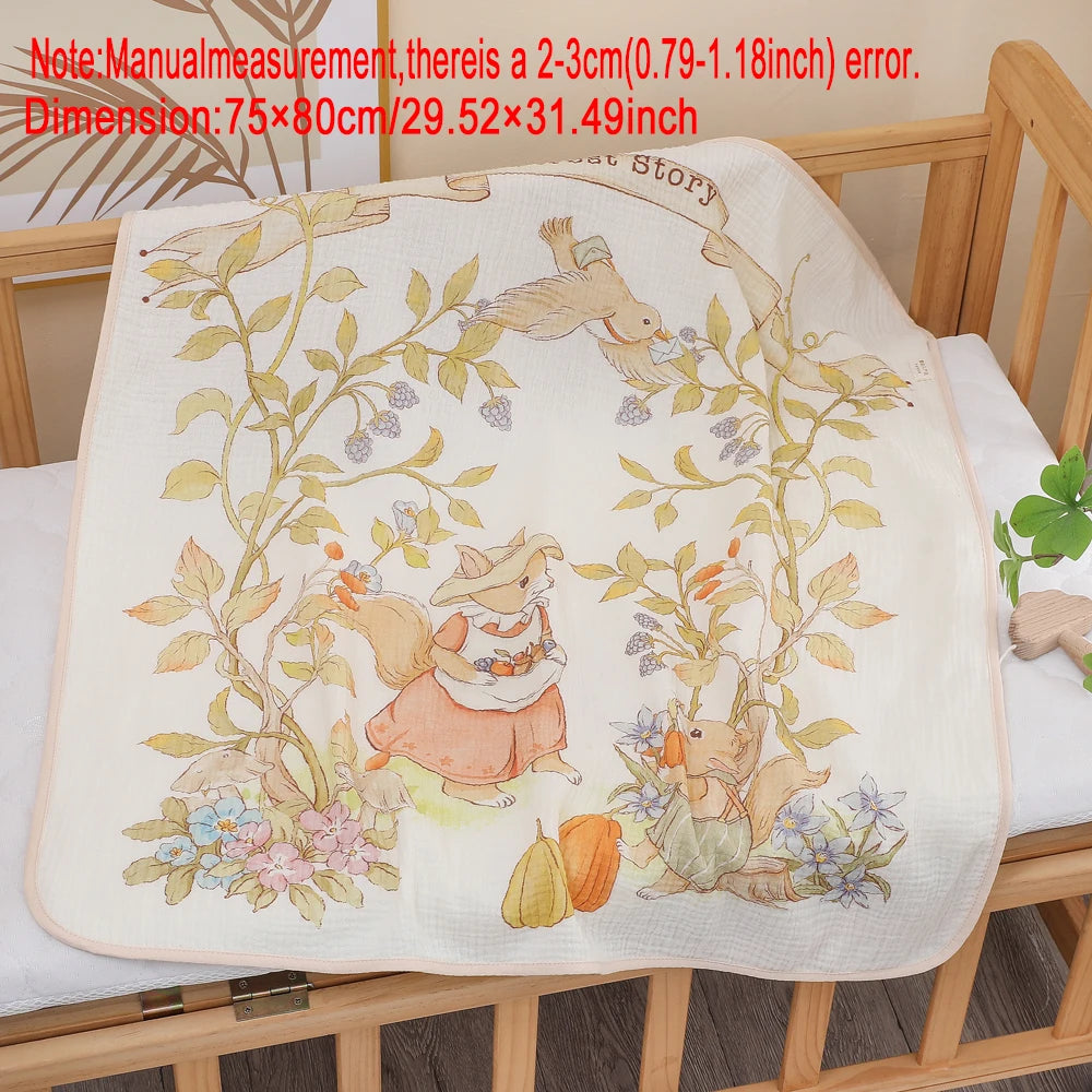 baby bath towel pure cotton gauze bath towel  absorbent newborn  blanket