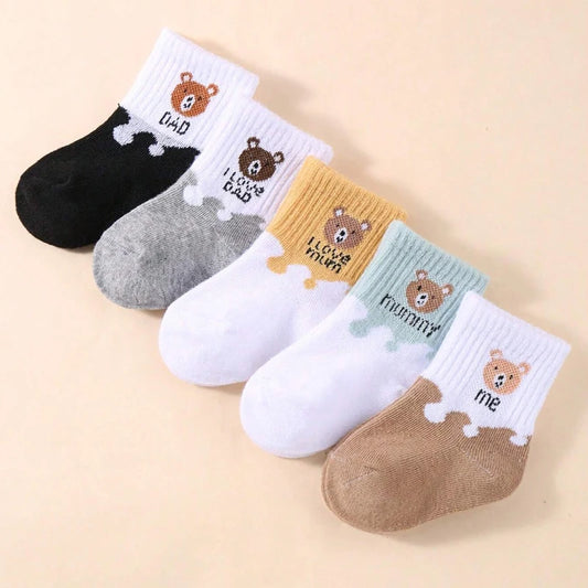 5 Pairs Baby Socks Low Cut Stretch Ankle Socks Toddler Boys Girls Baby Socks
