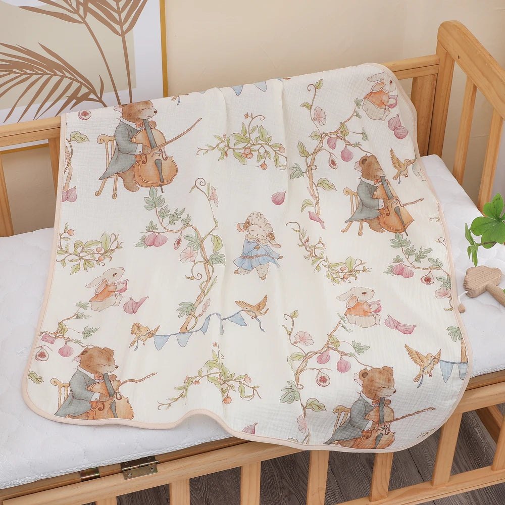 baby bath towel pure cotton gauze bath towel  absorbent newborn  blanket
