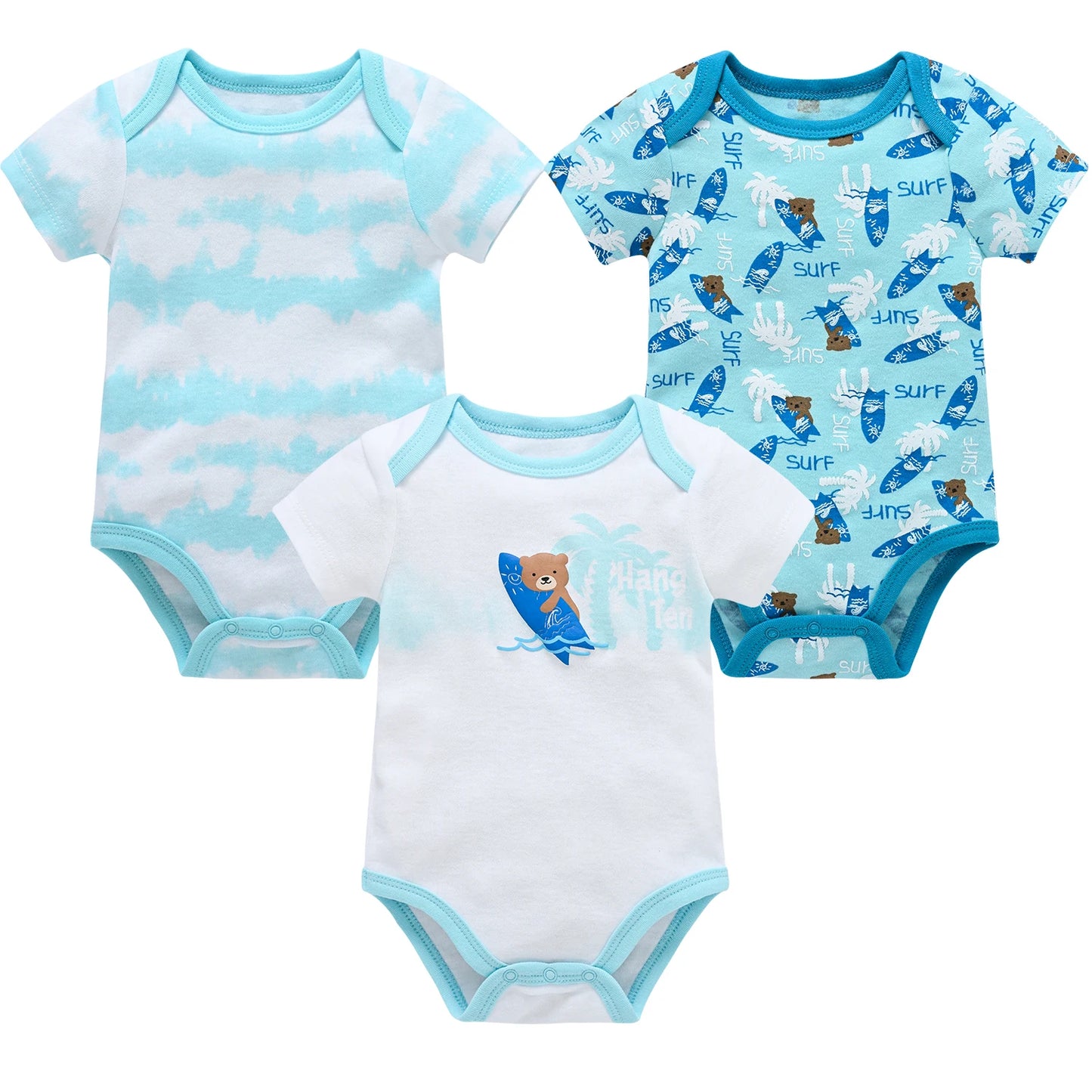 3/6 pcs a lot Baby Girls Clothes Cotton Short Sleeve Girl Bodysuit 0-12 Months Newborn