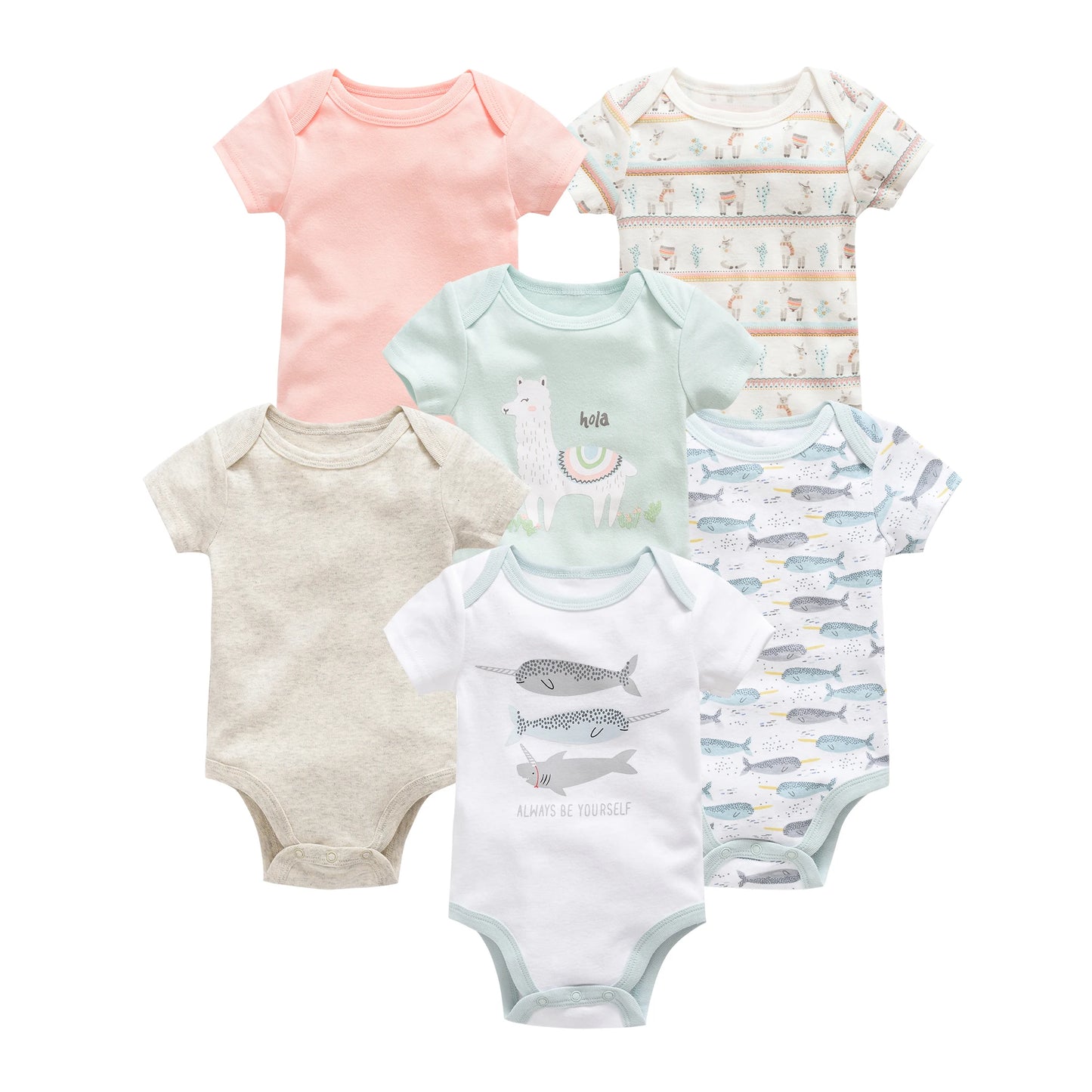 3/6 pcs a lot Baby Girls Clothes Cotton Short Sleeve Girl Bodysuit 0-12 Months Newborn