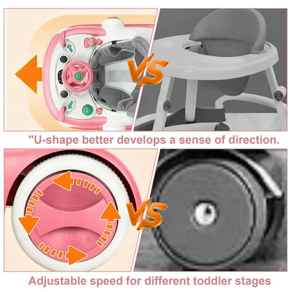 5 in 1 Baby Infant Walker Anti-Rollover Walker with Learning Toy for Infants anti-rollover Multifunctional